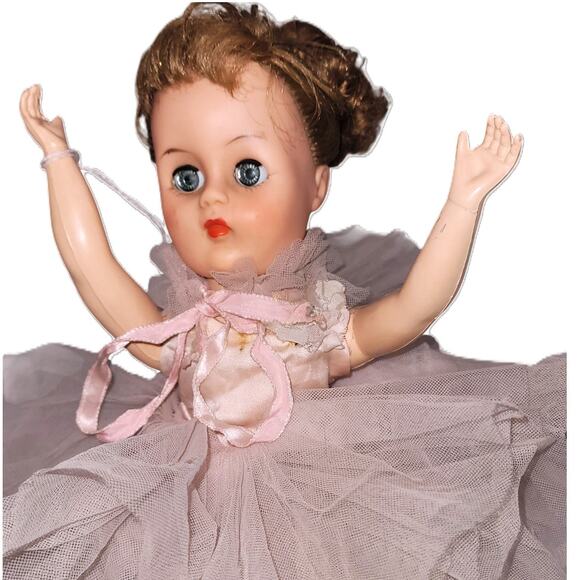 14" 1955 Vintage Mid Century "Valentine Aida Toe Dancing Ballerina" Doll - Picture 5 of 13